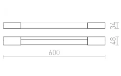 Badrum|Badrumslampor Vägg<Rendl Amenity Vägglampa Krom 60cm LED 8W IP44 3000K