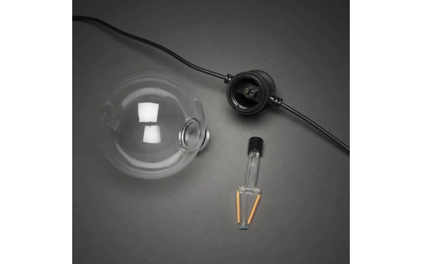 Amodia Ljusslinga EXTRA 9,15m 10L Glob Svart/Amber IP44