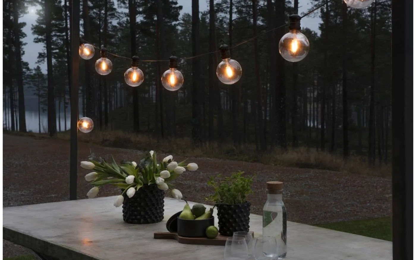 Amodia Ljusslinga EXTRA 9,15m 10L Glob Svart/Amber IP44