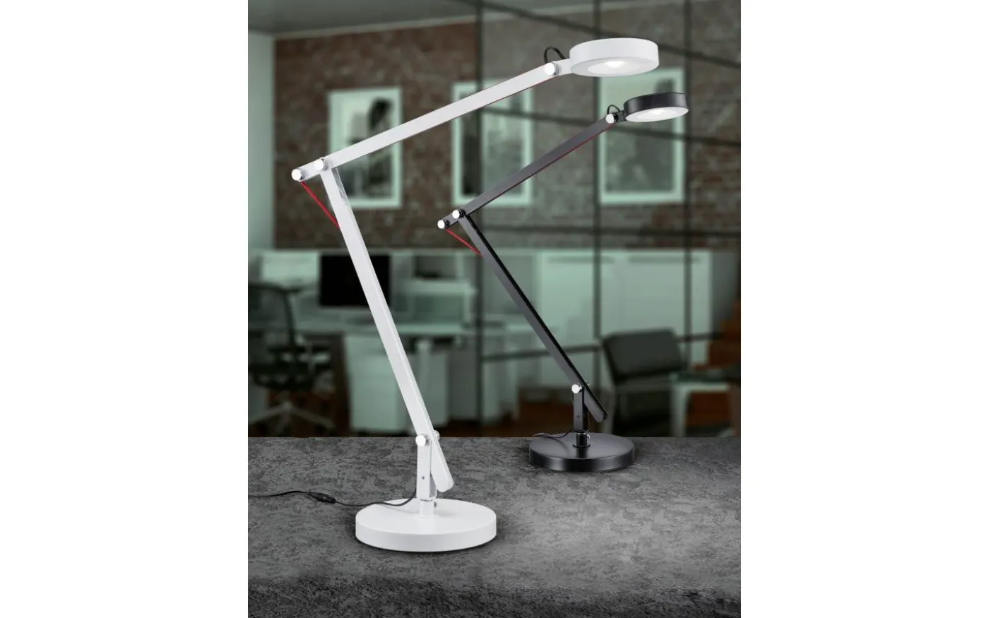 Amsterdam Skrivbordslampa LED med klämma vit