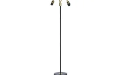 PR Home Amy Tvåarmad Golvfot 150cm Svart/Mässing* Klassiska Golvlampor|Golvfötter