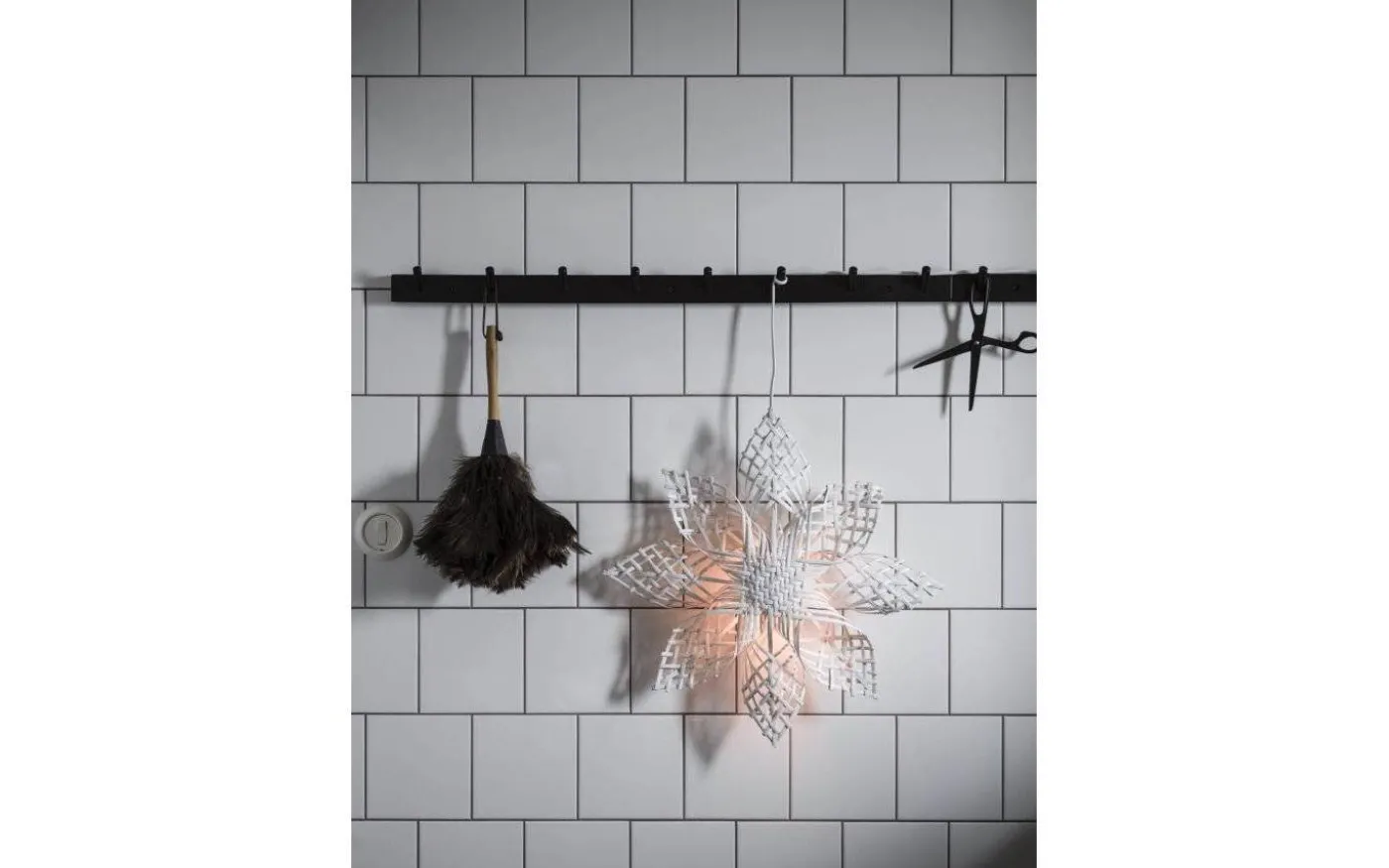 Anna Hängande Stjärna Rotting 82cm Vit