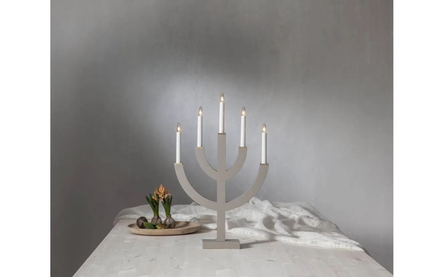 Visa Alla Adventsljusstakar|Adventsljusstakar 31-60 Cm<Star Trading Anno Adventsljusstake 59cm Grå