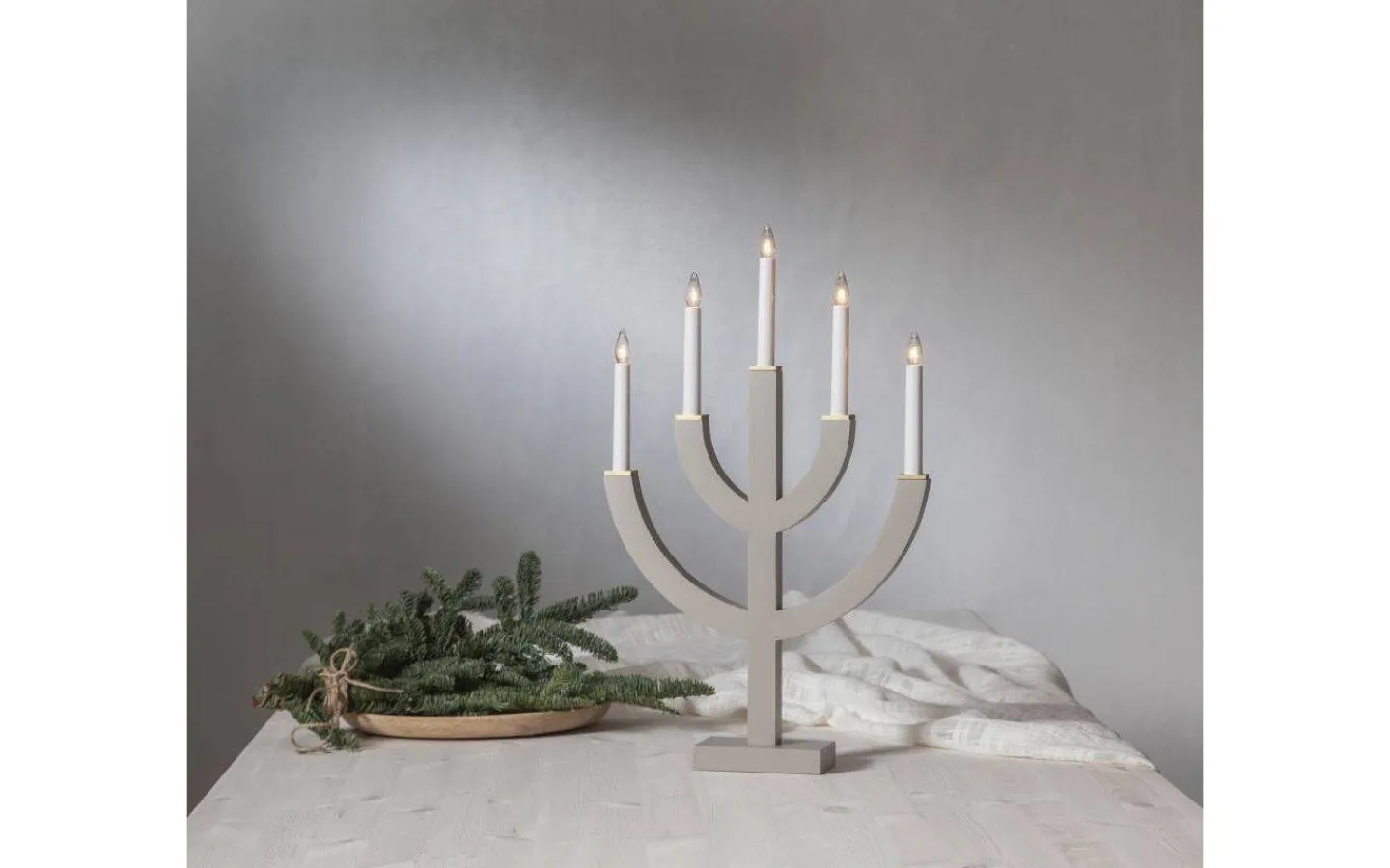 Visa Alla Adventsljusstakar|Adventsljusstakar 31-60 Cm<Star Trading Anno Adventsljusstake 59cm Grå