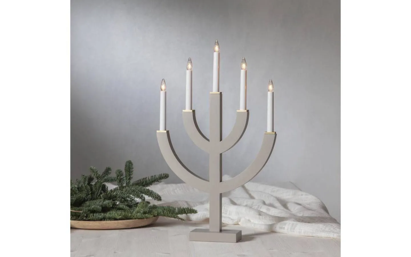 Visa Alla Adventsljusstakar|Adventsljusstakar 31-60 Cm<Star Trading Anno Adventsljusstake 59cm Grå