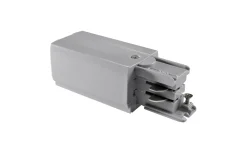 Malmbergs Anslutning Vänster, för 3-fas skena, Silver* Downlights, Spotlight