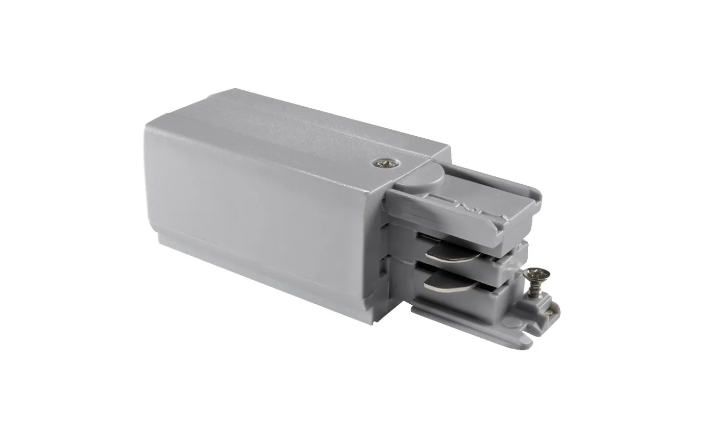 Malmbergs Anslutning Vänster, för 3-fas skena, Silver* Downlights, Spotlight