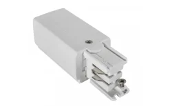 Malmbergs Anslutning Vänster, för 3-fas skena, Vit* Downlights, Spotlight