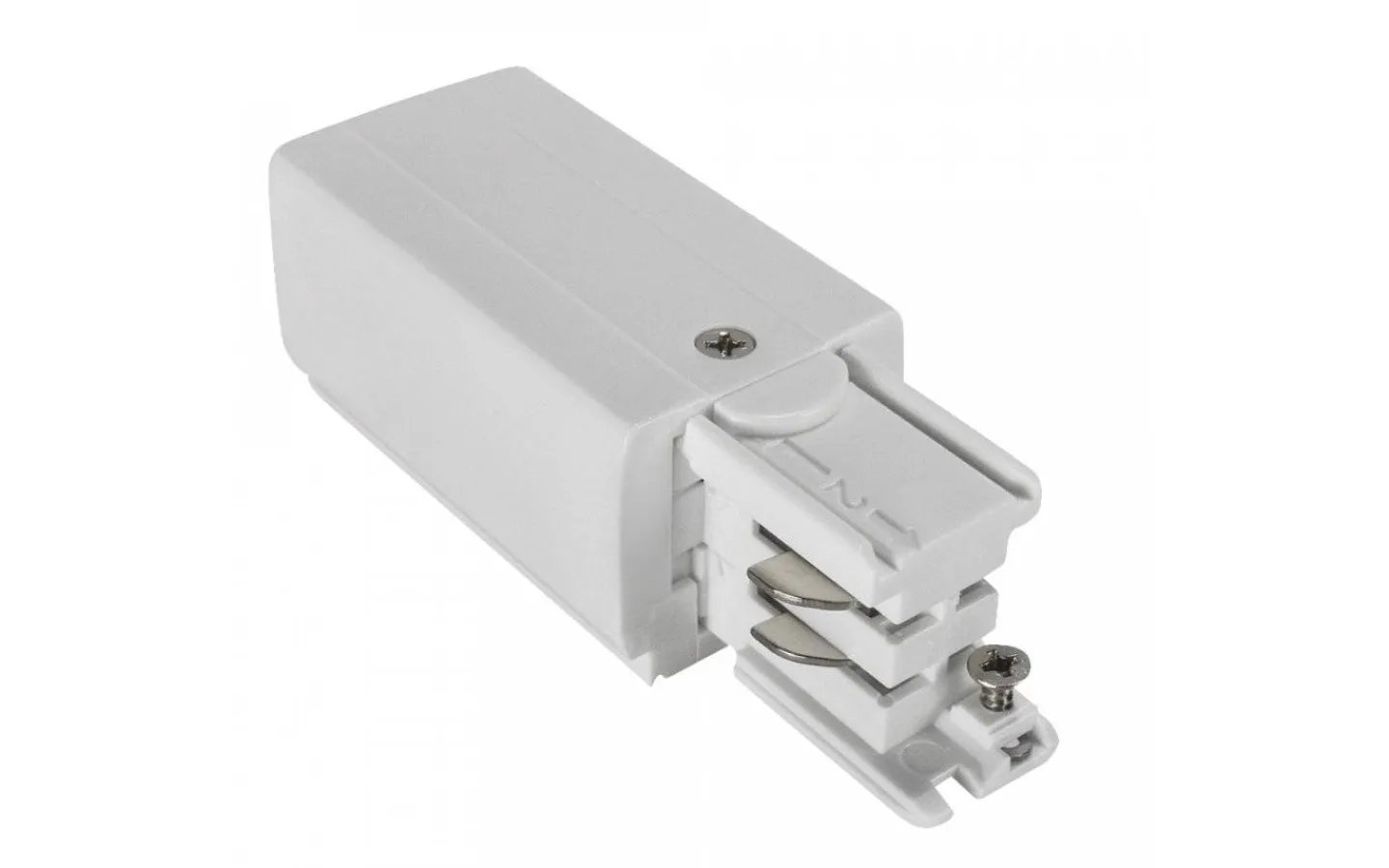 Malmbergs Anslutning Vänster, för 3-fas skena, Vit* Downlights, Spotlight