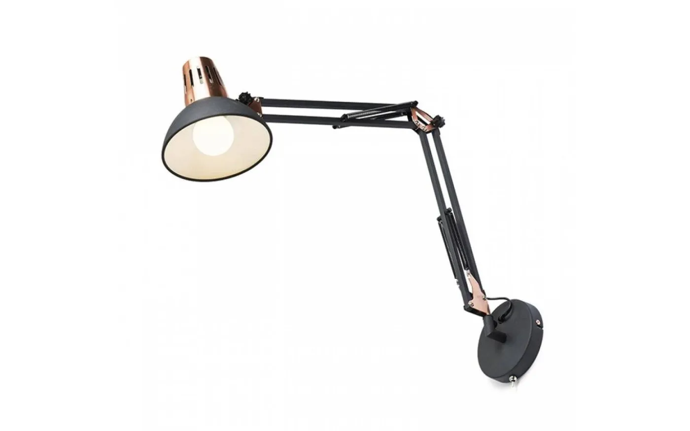 Ante Vägglampa Svart/Koppar E27