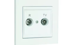 Malmbergs Antennuttag för TV/Radio, 75 Ohm, Genomgång* Antennmaterial