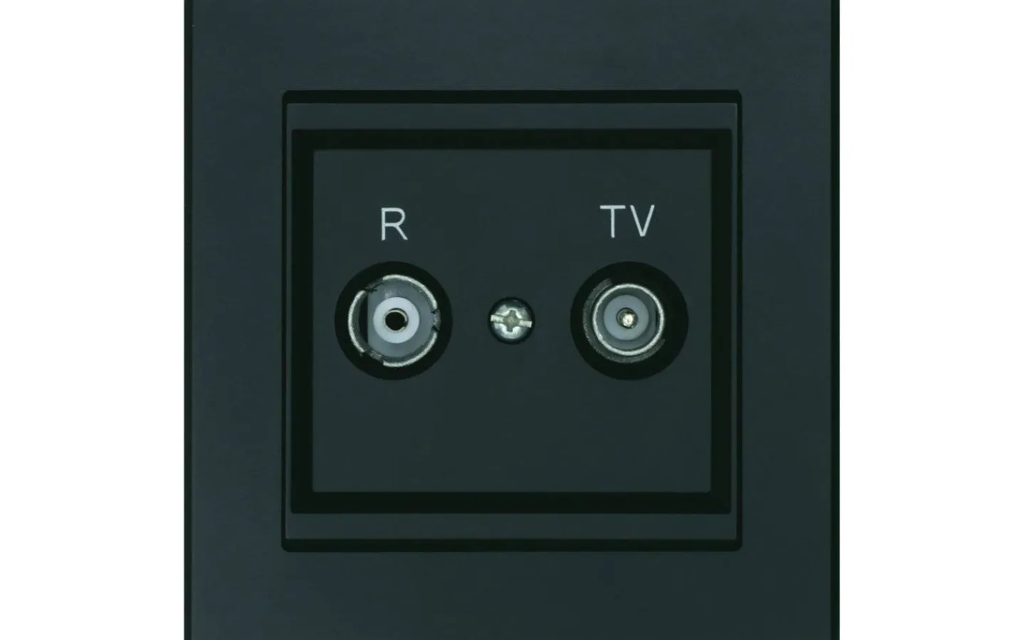 Strömbrytare & Vägguttag<Malmbergs Antennuttag för TV/Radio Optima, Svart