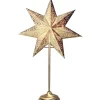 Antique Julstjärna på fot 55cm Guld
