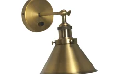 PR Home Anton Vägglampa 18cm Dimbar Antikmässing* Läslampor