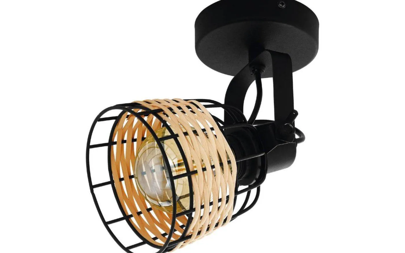 Anwick Tak/Vägglampa Svart/Natur