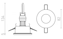 Rendl Apriori Infälld Spotlight Vit GU10 IP54* Spotlights Med Utbytbar Ljuskälla