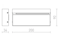 Rendl Aqila RC Vägglampa LED 3000K 6W Vit IP54* Upp Eller Nedljus Lampor|Vägglampor Utomhus