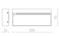 Aqila RC Vägglampa LED 3000K 6W Antracitgrå IP54
