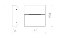 Aqila SQ Vägglampa LED 3000K 6W Vit IP54