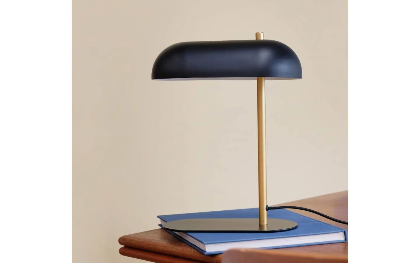 Dyberg Larsen Arch Skrivbordslampa 36cm Mattsvart/Mässing* Skrivbordslampor