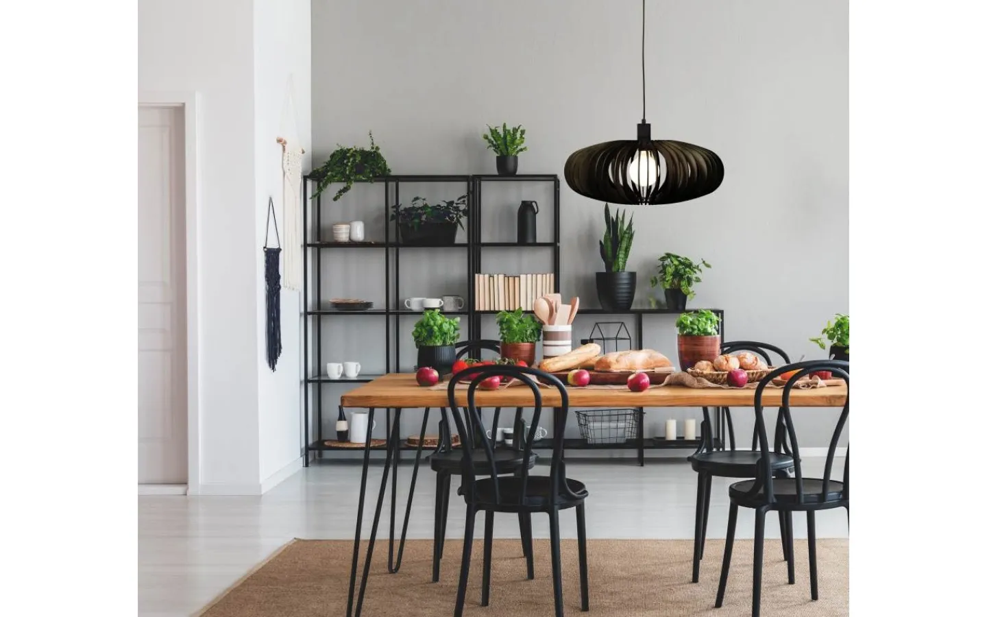 Aneta Arcos Taklampa 50cm Svart* Stora Taklampor Ø50-69 Cm