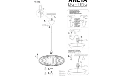 Stora Taklampor Ø50-69 Cm<Aneta Arcos Taklampa 50cm Trä