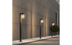 Pollare & Grindlyktor<Trio Lighting Ardila Pollare 100cm E27 mattsvart skymningssensor IP44