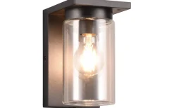 Ardila Vägglampa E27 mattsvart skymningssensor IP44