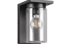 Ardila Vägglampa E27 mattsvart skymningssensor IP44