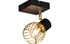 Reality Ardon Spotlight E14 mattsvart/polerad mässing* Läslampor