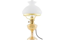 Karlskrona Lampfabrik Arnö 190 - Mässing / Elmonterad* Fotogenlampor|Bordslampor