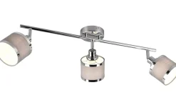 Avlånga Takspotlights|Takspot Med 3 Lampor<Trio Lighting Arosa Spotlight 3-delad E14 krom/grå