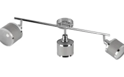 Avlånga Takspotlights|Takspot Med 3 Lampor<Trio Lighting Arosa Spotlight 3-delad E14 krom/grå