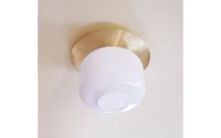 Arp Plafond 25cm Opal/Mässing