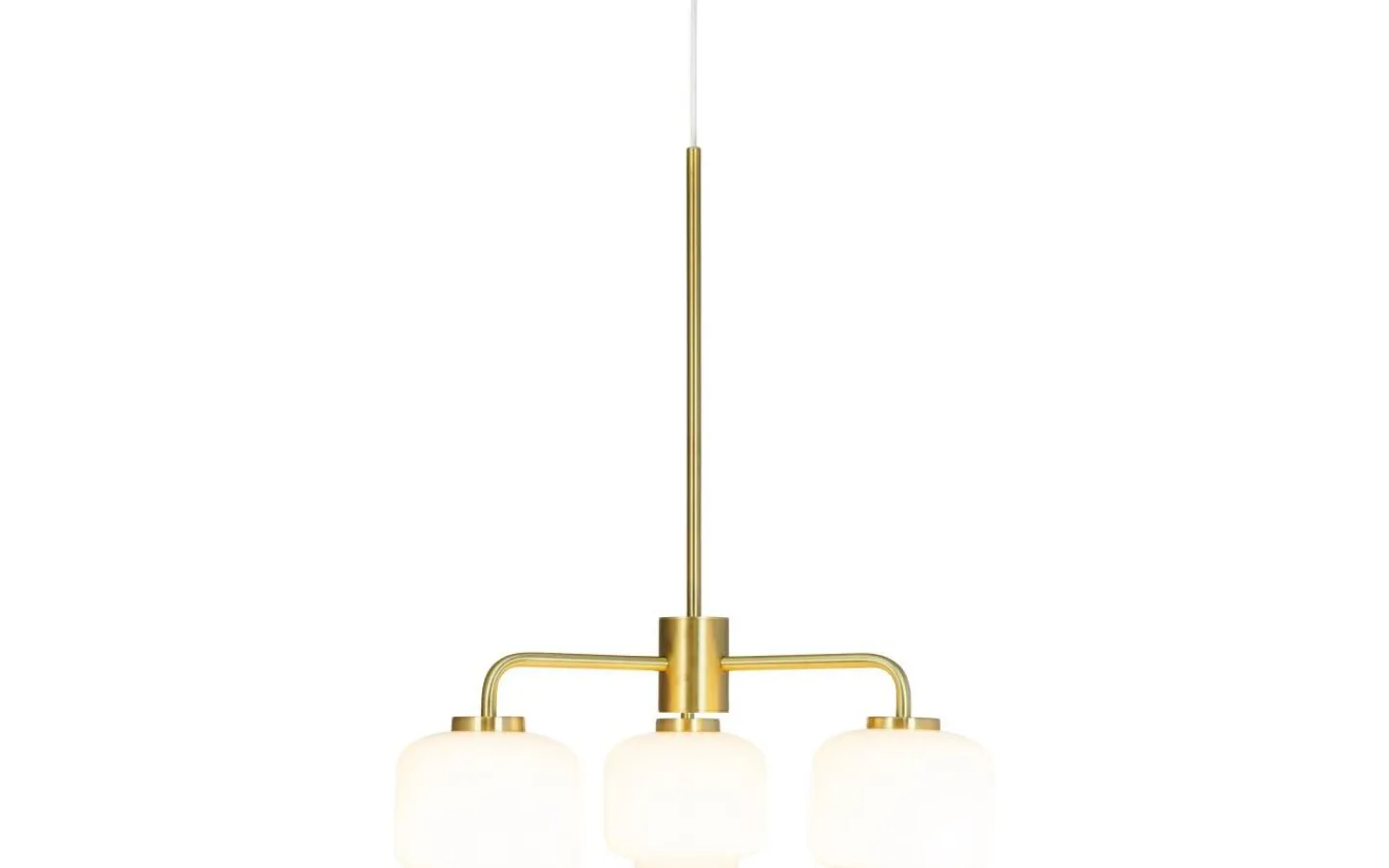 Dyberg Larsen Arp Takkrona 54cm 3 Kupor Opal/Mässing* Stora Taklampor Ø50-69 Cm