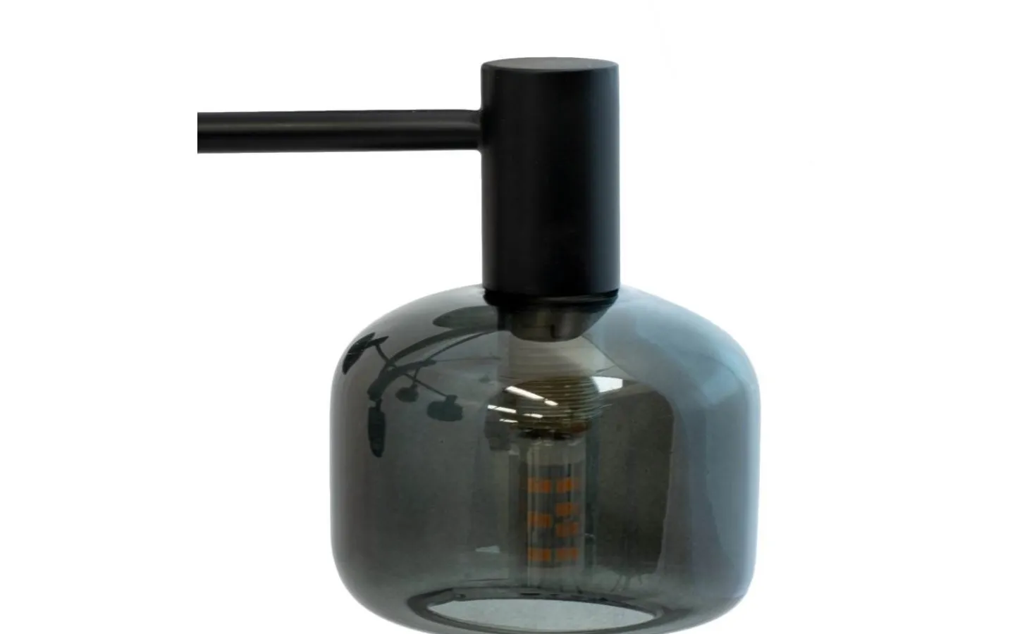 Dyberg Larsen Arp Takkrona 50cm 6 Kupor Svart/Rök* Stora Taklampor Ø50-69 Cm