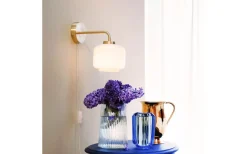 Dyberg Larsen Arp Vägglampa Opal/Mässing* Lampetter|Läslampor