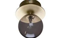 Badrum|Badrumslampor Vägg<Globen Lighting Art Deco Badrumslampa Mässing/Rök IP44