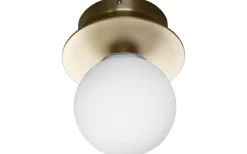 Globen Lighting Art Deco Plafond/Vägglampa 16cm Borstad Mässing IP44* Badrum|Hall & Trappa