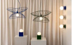 Art Deco Vägglampa/Plafond Blå/Vit IP44