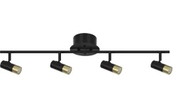 Oriva Artemis Takspotlight 85cm Svart/guld* Avlånga Takspotlights|Takspot Med Minst 4 Lampor