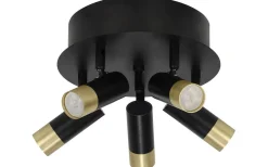 Oriva Artemis Takspotlight 27cm Svart/guld* Runda Takspotlights|Takspot Med Minst 4 Lampor