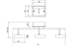 Avlånga Takspotlights|Takspot Med 3 Lampor<Aneta Artic Takspotlight 66cm LED 3x6W 3000K Vit