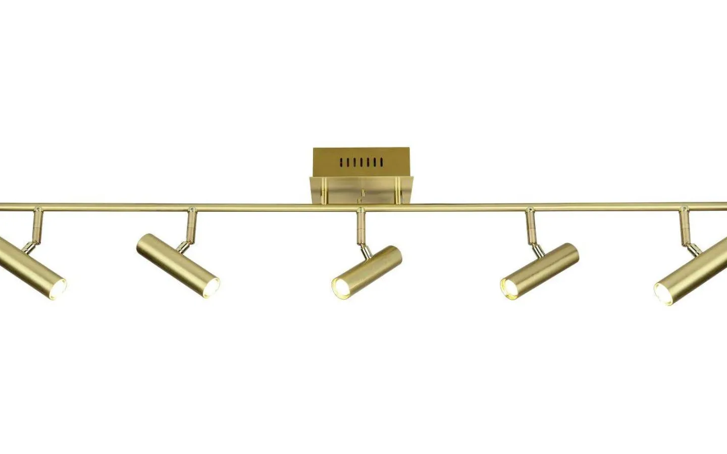 Aneta Artic Takspotlight 106cm LED 5x6W 3000K Matt Mässing* Avlånga Takspotlights|Takspot Med Minst 4 Lampor