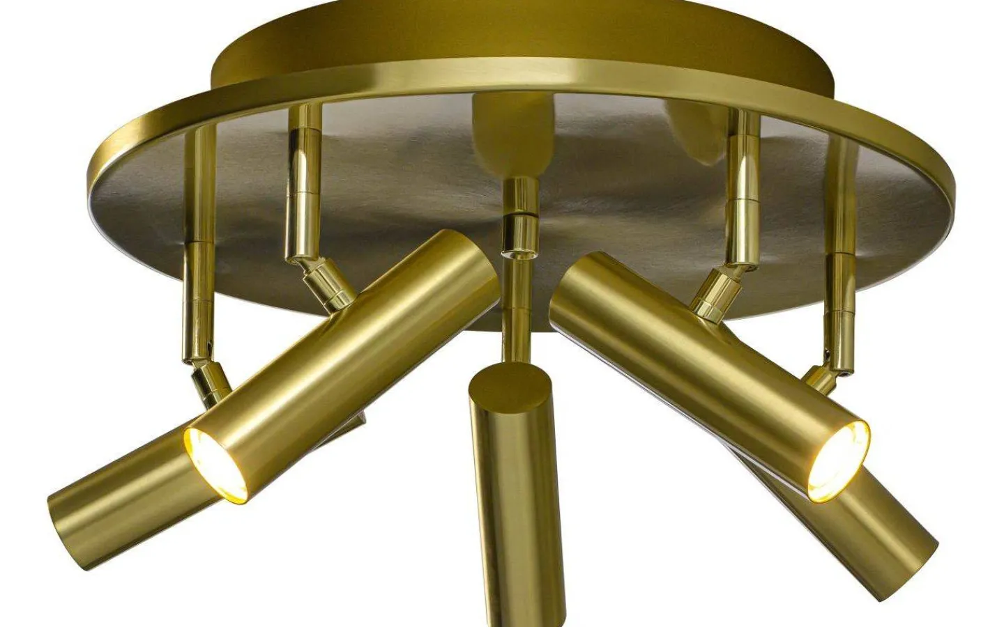 Hall & Trappa|Runda Takspotlights<Aneta Artic Takspotligt 40cm LED 5x6W 3000K Matt Mässing