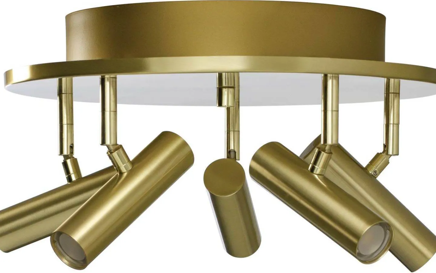 Hall & Trappa|Runda Takspotlights<Aneta Artic Takspotligt 40cm LED 5x6W 3000K Matt Mässing