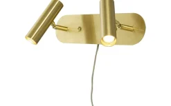 Aneta Artic Vägglampa Dubbel 30cm LED 2x6W 3000K Matt Mässing* Läslampor