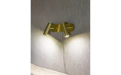 Aneta Artic Vägglampa Dubbel 30cm LED 2x6W 3000K Matt Mässing* Läslampor