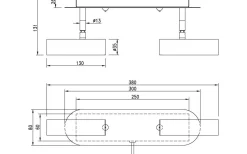 Aneta Artic Vägglampa Dubbel 30cm LED 2x6W 3000K Matt Mässing* Läslampor