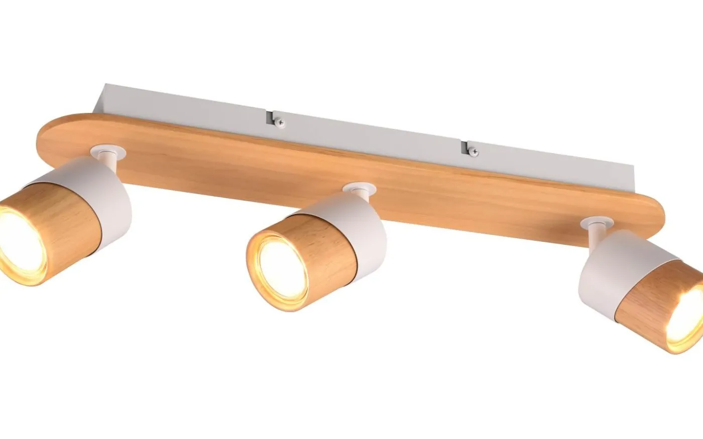 Aruni Spotlight 3-delad GU10 trä/matt vit